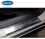 Накладки на пороги стальные Omsa Line Opel Astra J 2009-2015