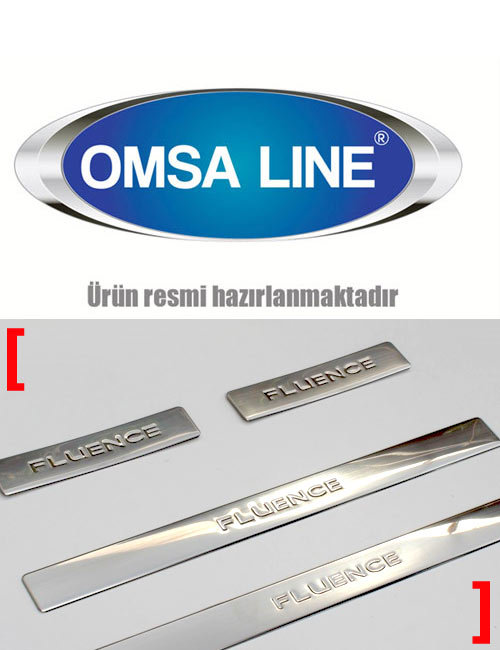 Накладки на пороги стальные Omsa Line Renault Fluence 2010-2019 no.16366
