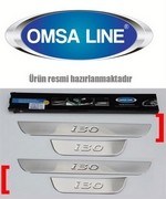 Накладки на пороги стальные Omsa Line Hyundai i30 2012-2017