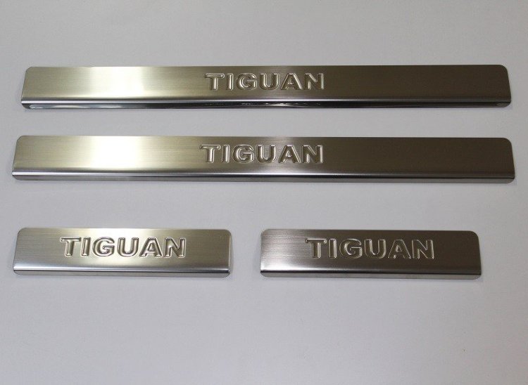 Накладки на пороги стальные Omsa Line Volkswagen Tiguan I 2008-2016 no.8934