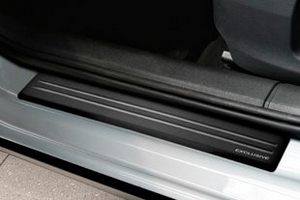 Накладки на пороги стальные &quot;2 линии&quot; черно-полированные Croni BMW X5 (F15) 2013-2018 ― Auto-Clover