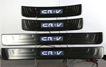 Накладки на пороги стальные с Led подсветкой JMT Honda CR-V IV 2012-2016