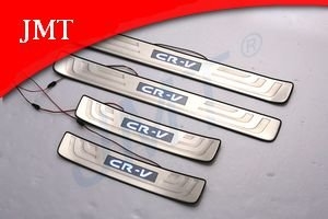 Накладки на пороги стальные с Led подсветкой JMT Honda CR-V IV 2012-2016 ― Auto-Clover