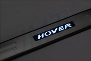 Накладки на пороги стальные с LED подсветкой JMT Great Wall Hover H3 2005-2019 ― Auto-Clover