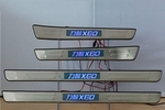 Накладки на пороги стальные с LED подсветкой JMT Lifan X60 2011-2019