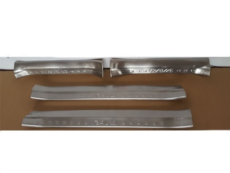 Накладки на пороги стальные (верхние) OEM-Tuning Toyota RAV4 2013-2019 no.5530