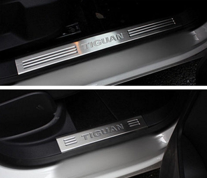 Накладки на пороги верхние стальные OEM-Tuning Volkswagen Tiguan I 2008-2016 no.1879