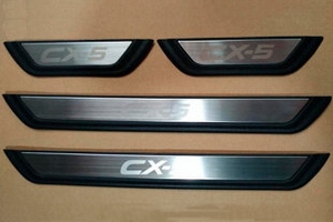 Накладки на пороги внутренние стальные OEM-Tuning Mazda CX-5 2017-2019 ― Auto-Clover