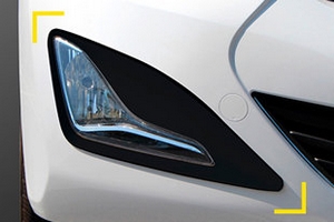 Накладки на противотуманные фары черные Kyoungdong Hyundai Elantra 2010-2015 ― Auto-Clover