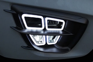 Накладки на ПТФ с светодиодными модулями EXOS KIA Sorento Prime 2015-2019 ― Auto-Clover