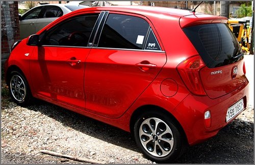 Накладки на стойки дверей ArtX (тип - C) KIA Picanto 2012-2016 no.17914