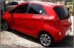 Накладки на стойки дверей ArtX (тип - C) KIA Picanto 2012-2016