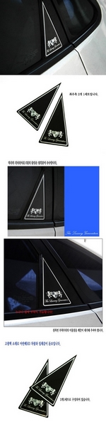 Накладки на стойки дверей ArtX (тип - С) Hyundai Elantra 2006-2010