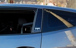 Накладки на стойки дверей ArtX (тип - В) Hyundai Veloster 2011-2019