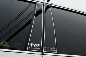 Накладки на стойки дверей ArtX (тип - В) Hyundai Grandeur TG 2005-2011 ― Auto-Clover
