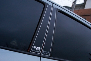 Накладки на стойки дверей ArtX (тип - В) Hyundai Santa Fe 2010-2012 ― Auto-Clover