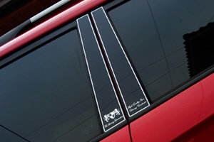 Накладки на стойки дверей ArtX (тип - В) KIA Soul 2009-2013 ― Auto-Clover