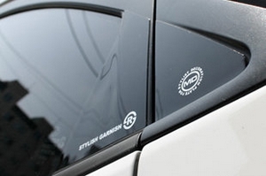 Накладки на стойки дверей (тип С) Racetech Hyundai Elantra 2010-2015 ― Auto-Clover