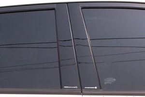 Накладки на стойки дверей (тип В) Racetech SsangYong Actyon New 2011-2012 ― Auto-Clover