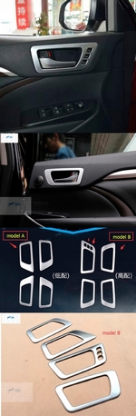 Накладки на внутренние ручки дверей с отверстиями OEM-Tuning Toyota Highlander 2014-2019