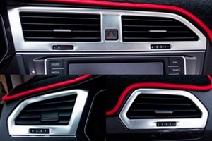 Накладки на воздуховоды торпеды стальные OEM-Tuning Volkswagen Tiguan II 2016-2019 ― Auto-Clover