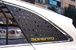 Накладки на заднее боковое окно черные Unique Dxsoauto KIA Sorento Prime 2015-2019