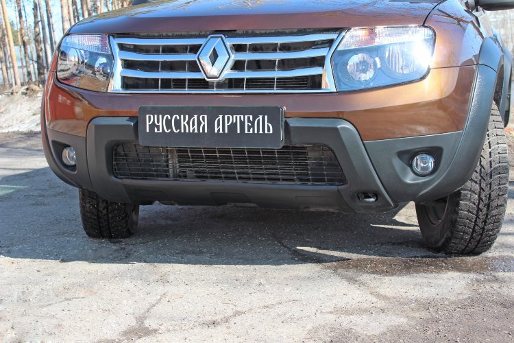 Обвес на передний бампер пластиковый Русская Артель Renault Duster 2011-2019 no.18460