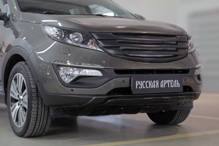 Обвес на передний бампер пластиковый (вариант 2) Русская Артель KIA Sportage 2010-2015 19565