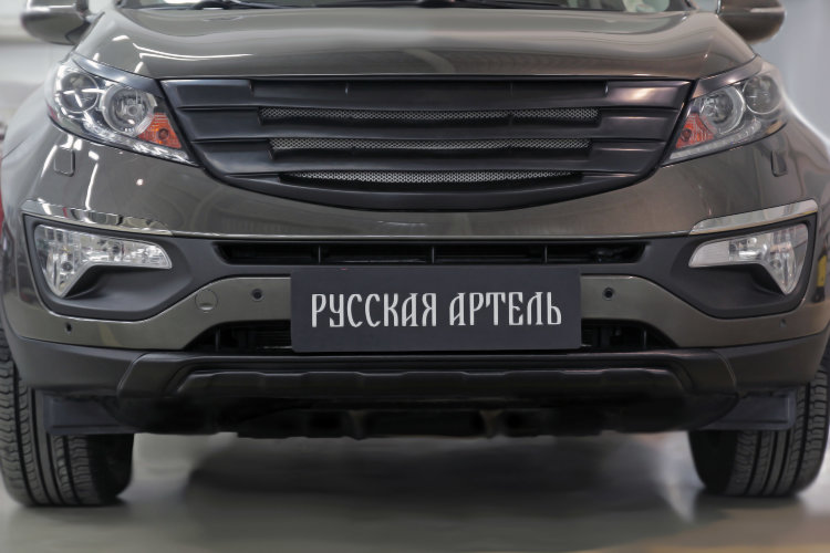 Обвес на передний бампер пластиковый (вариант 2) Русская Артель KIA Sportage 2010-2015 19565