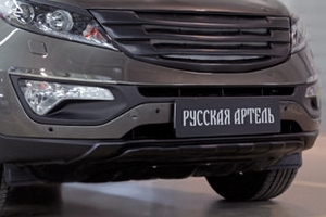 Обвес на передний бампер пластиковый (вариант 2) Русская Артель KIA Sportage 2010-2015 ― Auto-Clover