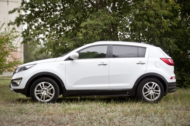 Обвес на пороги пластиковый Русская Артель KIA Sportage 2010-2015 no.774