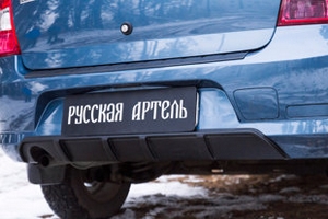 Обвес на задний бампер пластиковый Русская Артель Renault Logan 2004-2012 ― Auto-Clover