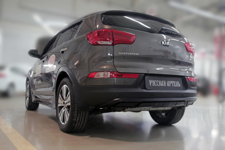 Обвес на задний бампер пластиковый (вариант 2) Русская Артель KIA Sportage 2010-2015 19563