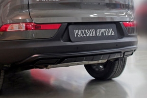 Обвес на задний бампер пластиковый (вариант 2) Русская Артель KIA Sportage 2010-2015 ― Auto-Clover
