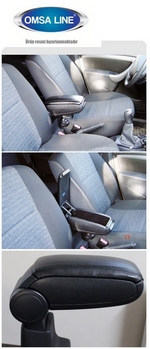 Подлокотник с боксом в салон (чёрный) Omsa Line Ford Focus III 2011-2019