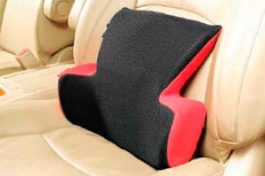 Подушка эргономическая под спину 3D T-series черно-красная Sotra Универсальные товары  ― Auto-Clover