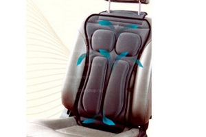 Подушка на спинку сиденья для поддержки спины и поясницы гелевая черная Jusit Универсальные товары  ― Auto-Clover