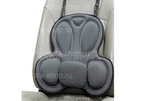 Подушка на спинку сиденья для поддержки спины и поясницы гелевая черная Jusit Универсальные товары  ― Auto-Clover