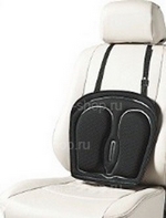 Подушка на спинку сиденья для поддержки спины и поясницы гелевая черная Jusit Универсальные товары 