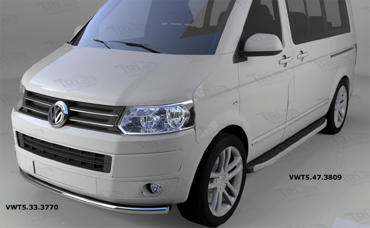 Пороги алюминиевые Alyans Can Otomotiv (длинная база) Volkswagen Transporter T5 2003-2015 no.11308