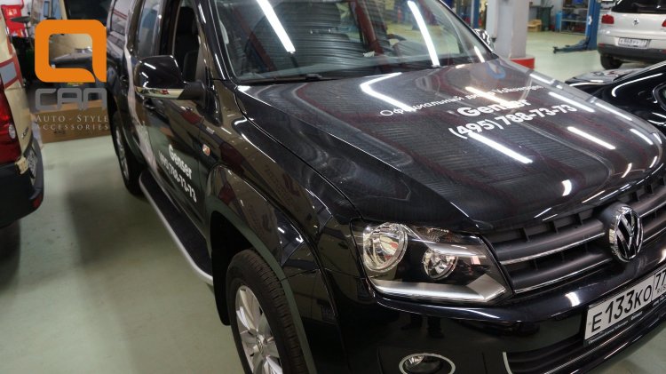 Пороги алюминиевые Alyans Can Otomotiv Volkswagen Amarok 2010-2019 no.11344