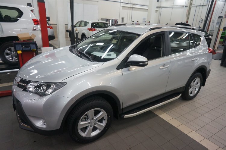 Пороги алюминиевые Alyans Can Otomotiv Toyota RAV4 2013-2019 no.11383