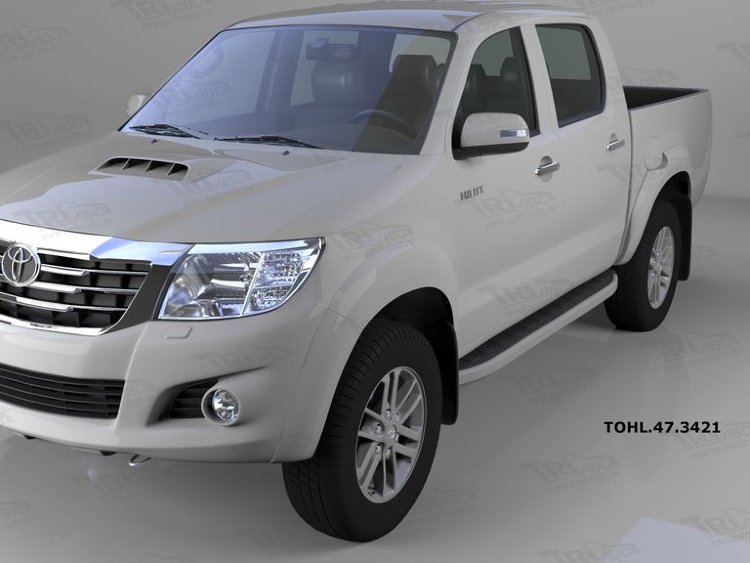 Пороги алюминиевые Alyans Can Otomotiv Toyota Hilux 2005-2015 no.11420