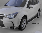 Пороги алюминиевые Alyans Can Otomotiv Subaru Forester 2013-2019