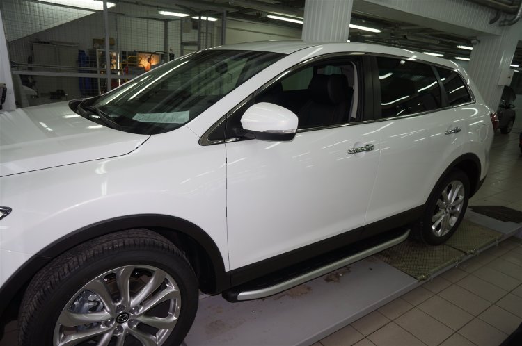 Пороги алюминиевые Alyans Can Otomotiv Mazda CX-9 2007-2016 no.11546