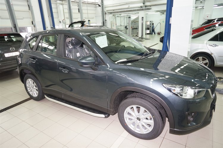 Пороги алюминиевые Alyans Can Otomotiv Mazda CX-7 2006-2012 no.11568
