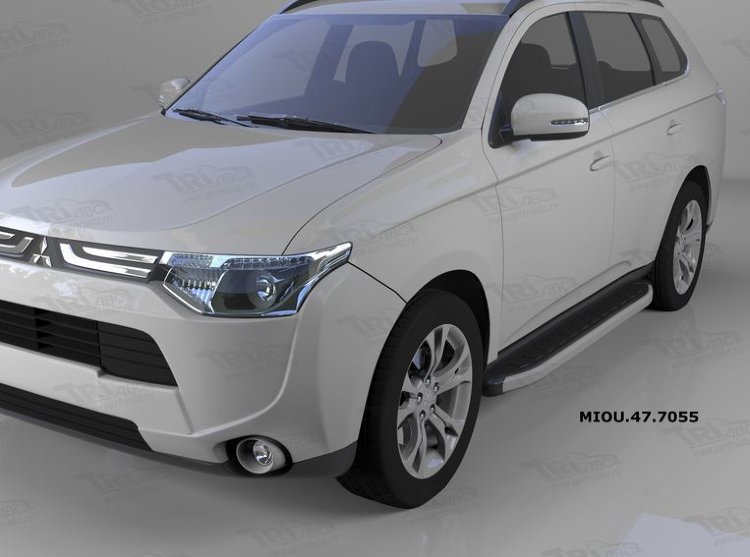 Пороги алюминиевые Alyans Can Otomotiv Mitsubishi ASX 2010-2019 no.11815