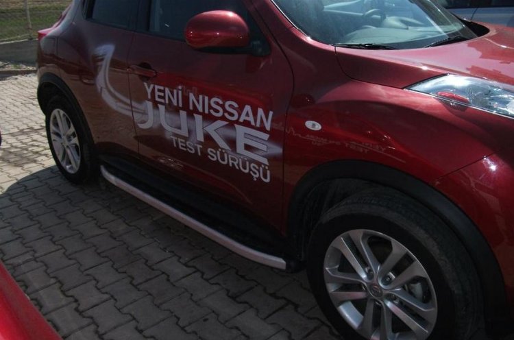 Пороги алюминиевые Alyans Can Otomotiv Nissan Juke 2011-2019 no.12017
