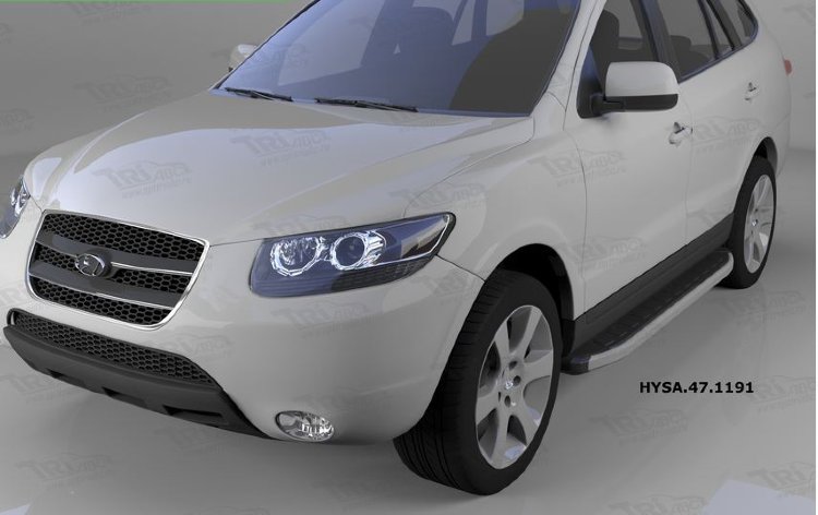 Пороги алюминиевые Alyans Can Otomotiv Hyundai Santa Fe 2006-2009 no.12096