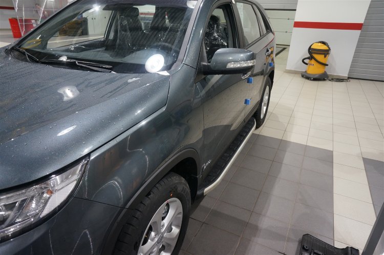 Пороги алюминиевые Alyans Can Otomotiv Hyundai Grand Santa Fe 2013-2019 no.12130